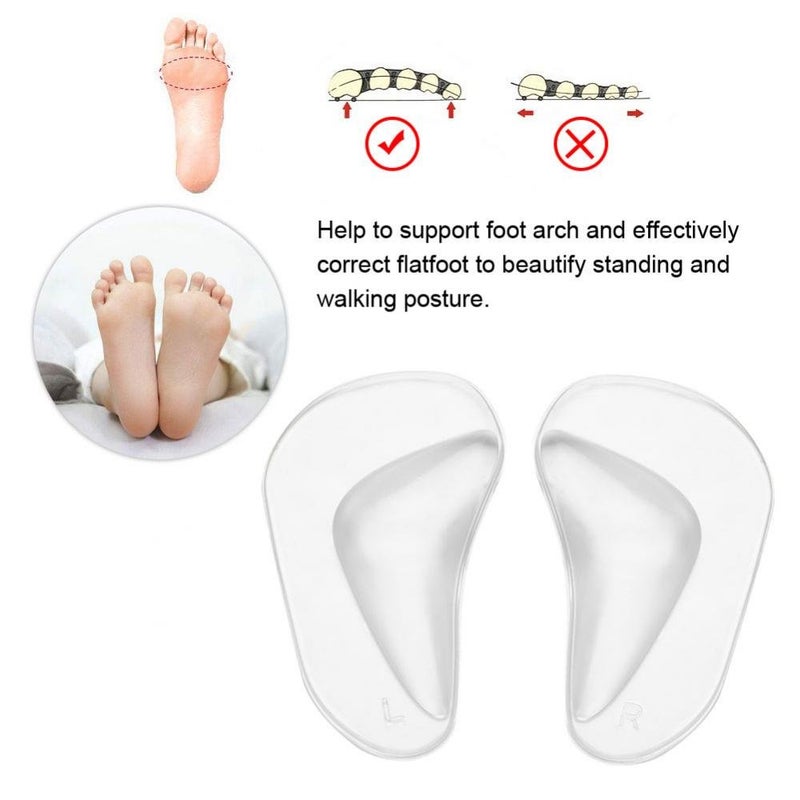 Rotekt Silicone Arch Support Insoles, 2 Pairs/Set Foot Arch Orthotic Cushion Shoe Insoles Pads for Heel Pain Bone Spur & Achilles Pain Gel Heel Cushions and Cups Pad & Shock Absorbing Supportï¼ˆ02ï¼‰ - Image 3